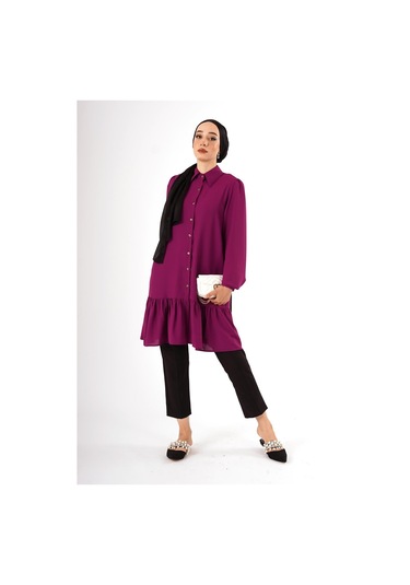 Fatma Sezen Mor Tunik Çok Renkli