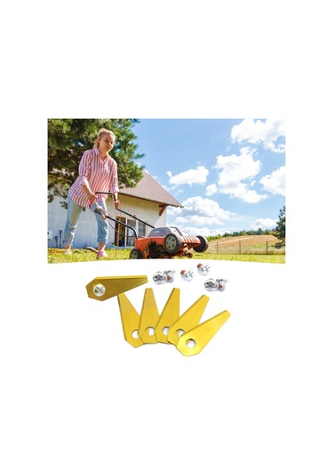 Bosch Indego Robotik Çim Biçme Makinesi İçin 18 Parça Paslanmaz Çelik Bıçak + 18 Parça Vida Yedek Parça Diğer