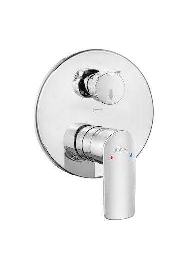 Eca Lia Yuvarlak Ankastre Gömme Banyo Bataryası Duş Seti Tüm Parçalar Dahil 30x30 Krom