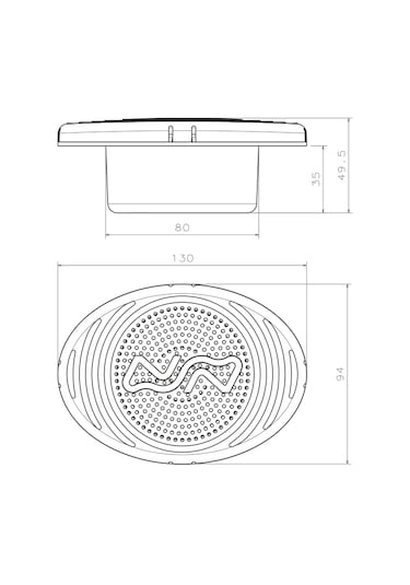 Tekne Kornası. Nuovarade Gömme Korna. 12V Tekli. Marin Korna