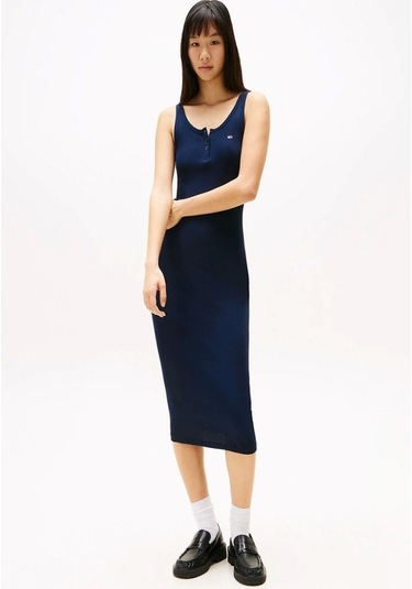 Tommy Hilfiger Tjw Button Tank Dress Siyah