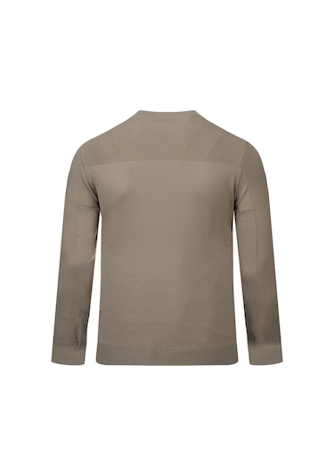 Hatemoğlu Bej Regular Fit Bisiklet Yaka Rayon Kazak 2977629 Bej