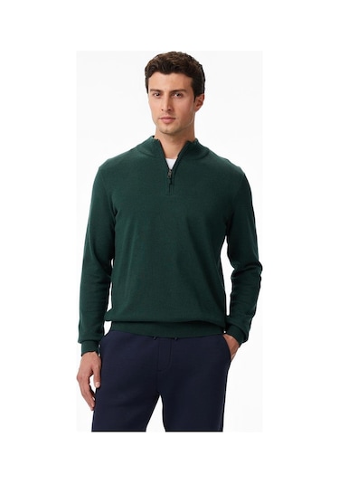 Nautica Erkek Yeşil Classic Fit Kazak-11735 Yeşil