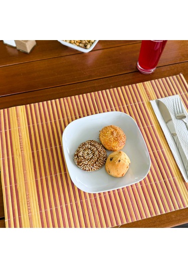 Alezy 592 Göreme Melamin Termostar Kare Servis Tabak 17 Cm Beyaz