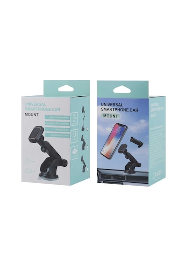 Araba Araç İçi Manyetik Telefon Tutucu Güçlü Mıknatıs, Vantuzlu Teleskopik Tasarım Telefon Tutacağı