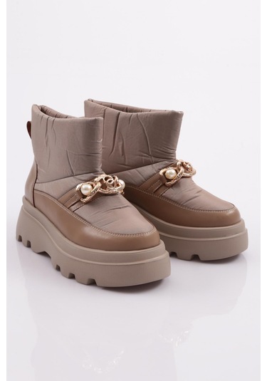 Dgn Es808 Kadin Kalin Zincir Aksesuarli İnci Taşli Bot ES808-2007-R1886 Vizon Dgn Es808 Kadin Kalin Zincir Aksesuarli İnci Taşli Bot ES808-2007-R1886 Vizon