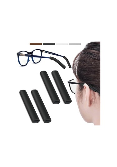 Silikon Gözlük Kulak Yastığı 2 Çift , Azonee Kaymaz Gözlük Tutacakları, Gözlükler İçin Rahat Şakak Uçları, Gözlükler İçin Kaymaz Kulak Pedleri