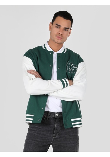 Colins Regular Fit Baskılı Yeşil Erkek Ceket Cl1061896 Q1.v1 Grn 001
