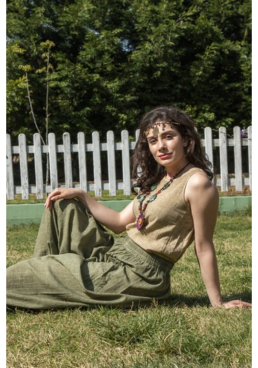 Kolsuz Poplin Zeyno Bluz Toprak Tprk Toprak