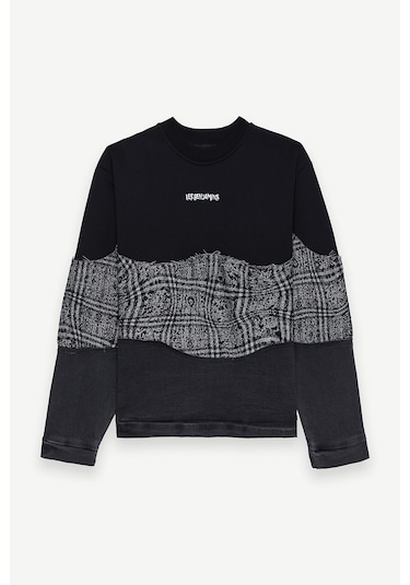 Les Benjamins Les Benjamıns Sweatshırt 010 M Black - Gry Siyah - Gri