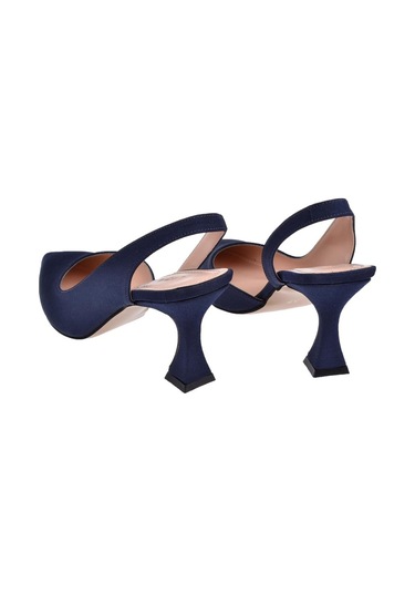 Pullman Saten Kadın Topuklu Ayakkabı Pl-3100 Lacivert Lacivert