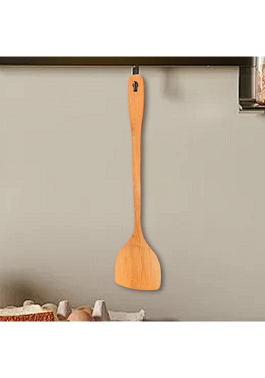 Homyl Ahşap Pişirme Küreği Aletleri Şef Hediyesi Çizilmez Kahverengi Çok Renkli