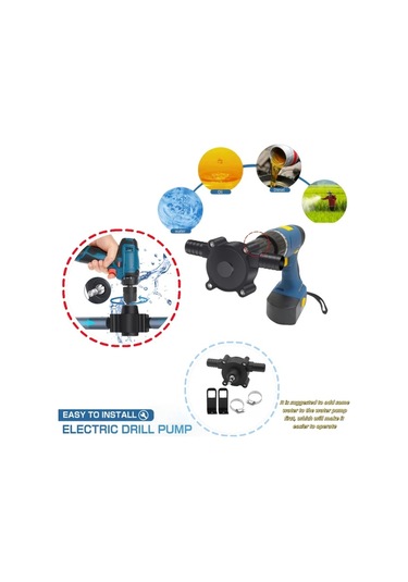 Boatshop1 1 Set Siyah Mini Manuel Elektrikli Su Pompası Matkabı Taşınabilir El Matkap Gücü Su Pompası Sıvı Transfer Pompası Benzin Dizel Su İçin