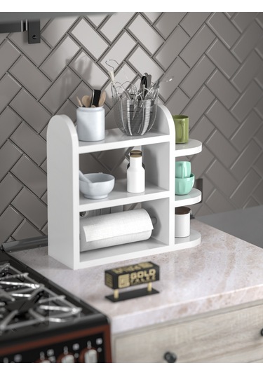 Tv Sehpası Tv Ünitesi Beyaz Gümüş 160 Cm Saraylı 5063 Çok Renkli