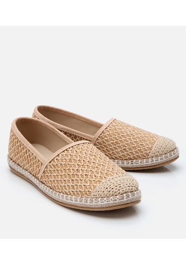Hotiç Kadın Süet Bej Hasır Detaylı Espadril 01ayy306130a310 Bej