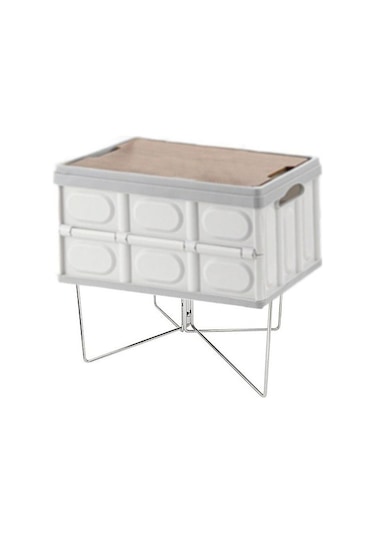Homyl Katlanabilir Soğutucu Standı Piknik Için Taşıma Silver Silver
