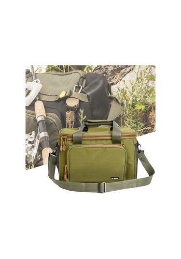 Novahub Dayanıklı 600d Kumaştan Balıkçı Çantası - Yeşil/siyah/kamuflej Gümüş Renk Seçenekleri