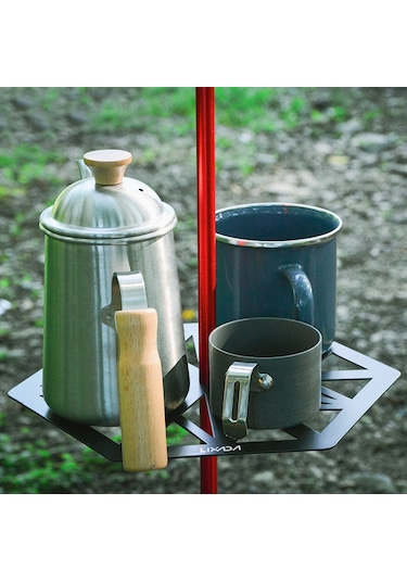 Lixada Lixada Taşınabilir Işık Direği Tepsisi Hafif Paslanmaz Siyah