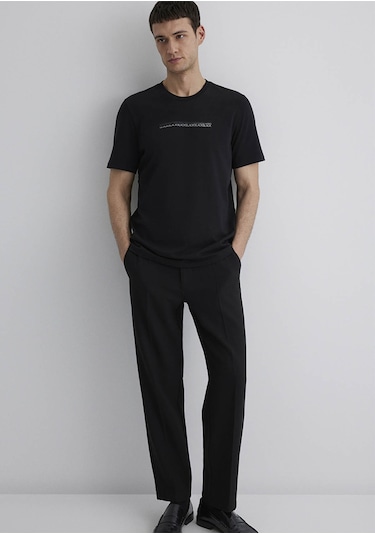 Mavi Siyah Erkek T-shirt M0612647-900 Siyah