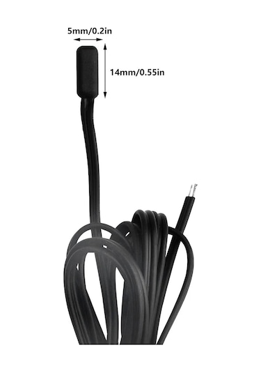 5 Adet 10k Ntc Plastik Uçlu Termostat Sensör Tuzlu Suya Uygun