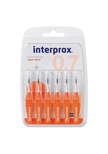 Interprox Interproximal Süper Micro 0.7mm Arayüz Fırçası 6 Adet TURUNCU