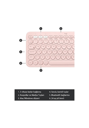 Logitech K380 Bluetooth Multimedya Türkçe Q Klavye