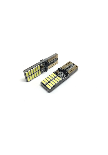 T10 Led Ampul 24 Ledli Canbuslı Park Ampulü Beyaz 2'li