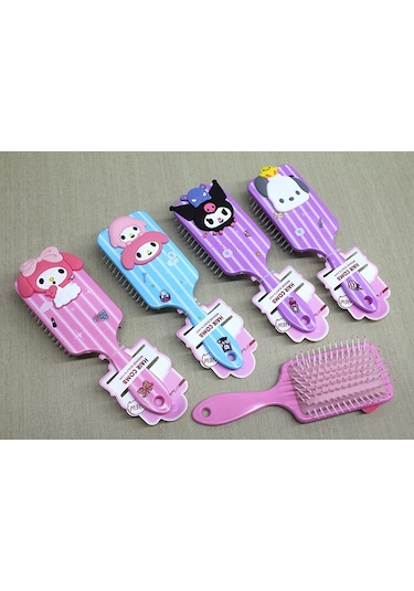 Kuromi, Hello Kitty, Cinnamon, My Melody Saç Tarağı Model 2 Çok Renkli