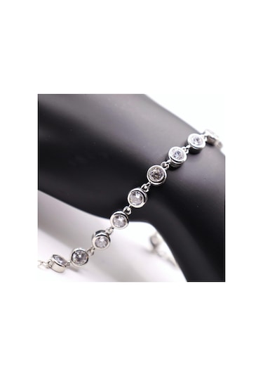 Agakulche Gümüş Zirkon Taşlı Tohum Bileklik Gümüş