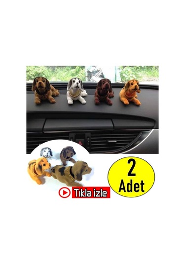2 Adet Kafa Sallayan Köpek Araç Aksesuarı Oynar Başlıklı Köpek Ar (457310525)