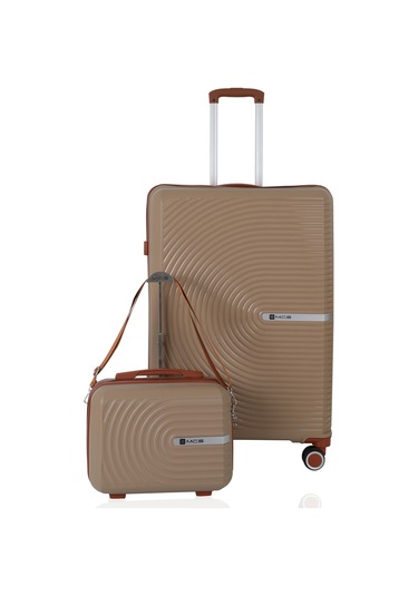 Mçs Polipropilen 2li Valiz Seti Büyük & Makyaj V374 S24sy1000076-set 10584 Şampanya/kahve Açık Bej - Kahverengi