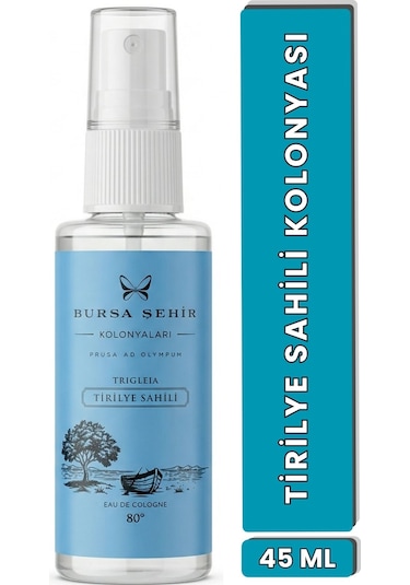 Bursa Şehir Kolonyaları, Tirilye Sahili Kolonyası, 45 Ml, Sprey, Cep Boy