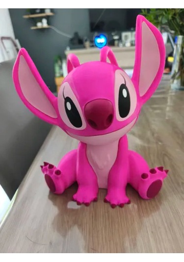 Sevimli Pembe Fantastik Figür Masa Üstü Dekor 23cm