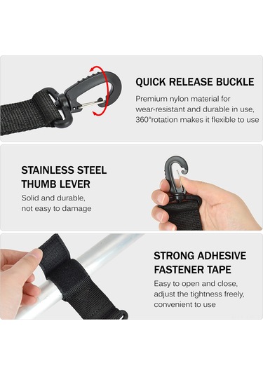 Mufunye Kano Kayak Dalı Sabitleyici Nilon魔術貼 Tutucu防丟環 4 Adet Set Kk-a37