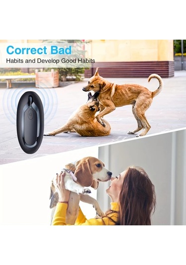 Willowhaven Siyah Taşınabilir Şarj Edilebilir Ultrasonik Köpek Havlama Önleyici Cihaz