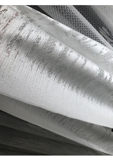 Tül Perde Etek Alev Desen 17762 Örme Kumaş Çok Renkli