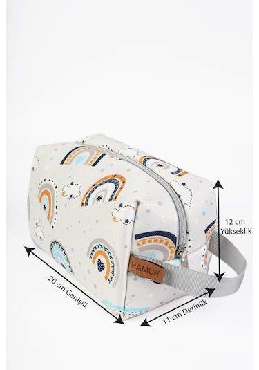 Kirli Temiz Islak Organizer Çantası Gök Mavi Bebek Çocuk Kıyafet Çamaşır Anne Makyaj Alezli Çanta