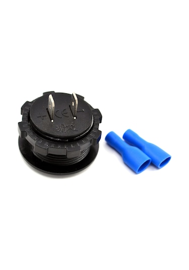 12v 24v Dijital Voltmetre 28mm Mini Yuvarlak 6-32v Arası