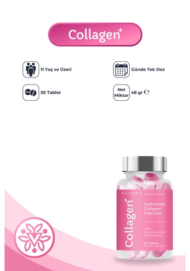 Collagen & Hyaluronic Acid & Resveratrol 1x30 Tablet Ve Mult...