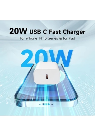Honeybeeshop İphone 20w Hızlı Şarj Cihazı Ve 2m Lightning Kablo Pd3 0 Usb C İphone İpad Uyumlu