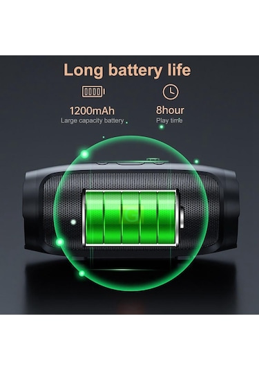 Butu J006 Taşınabilir Şarj Edilebilir Subwoofer Kablosuz Bluetooth Hoparlör