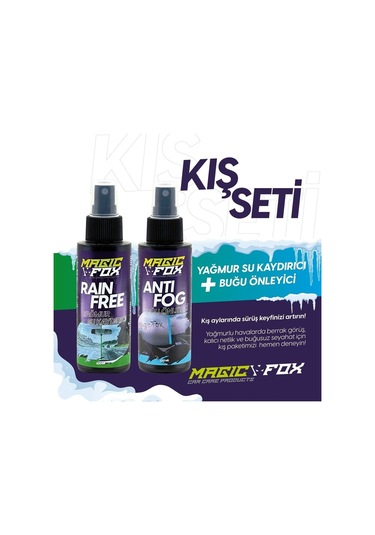 Yağmur Su Kaydırıcı Ve Buğu Önleyici Kış Seti 2x100ml