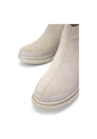 Tamer Tanca Kadın Hakiki Deri Bej Süet Casual Bot 599 23005-1 Bn Bot Sk24-25 Bej Suet Bej Süet