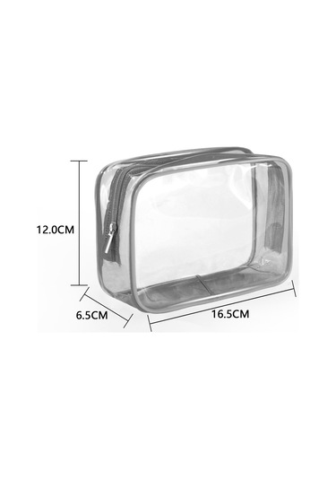 Homyl Şeffaf Kozmetik Çantası Pvc Kullanılabilir