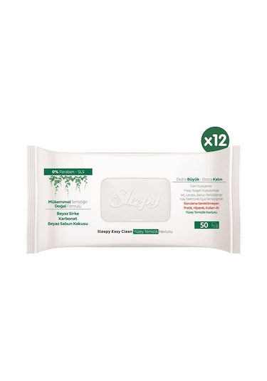 Sleepy Easy Clean Yüzey Temizlik Havlusu&Mendili 12X50 (600 Yaprak)
