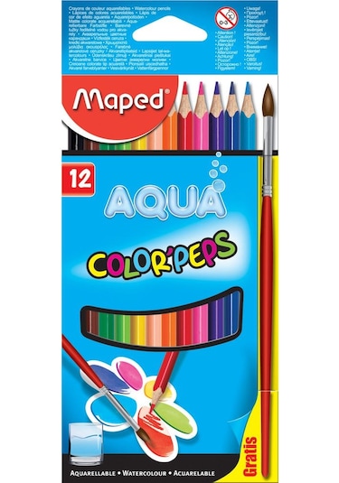 Maped Color'Peps Aqua Suluboya Kalemi 12 Renk