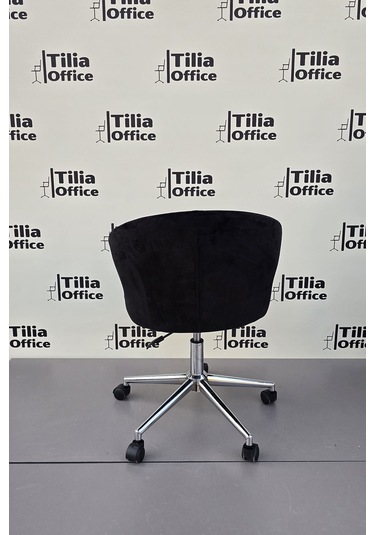 Coket Çalışma Koltuğu Krom Konik Ayak Siyah