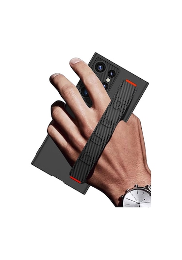 Samsung Galaxy S23 Ultra Kılıf Standlı El Tutmalı Kapak Band