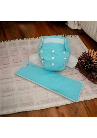 Bezhane Cırt Cırtlı Yıkanabilir Bebek Bezi Mavi 8kg-18kg + 1 Adet 2'li