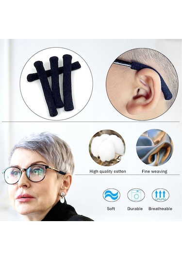 Geeroyoo Gözlük Kullananlar İçin Esnek Pamuklu Kulak Koruma Yastıkları - 4 Adet Set